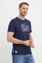 granatowy Lacoste t-shirt