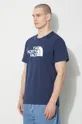 mornarsko modra Bombažna kratka majica The North Face M S/S Easy Tee