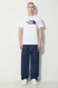 The North Face tricou din bumbac M S/S Easy Tee alb