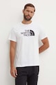 The North Face tricou din bumbac M S/S Easy Tee alb NF0A87N5FN41