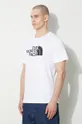 biały The North Face t-shirt bawełniany M S/S Easy Tee