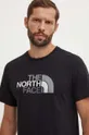črna Bombažna kratka majica The North Face M S/S Easy Tee