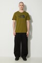 Pamučna majica The North Face M S/S Easy Tee NF0A87N5PIB1 zelena SS24