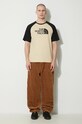 The North Face tricou din bumbac M S/S Raglan Easy Tee NF0A87N73X41 bej SS24