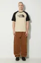 The North Face tricou din bumbac M S/S Raglan Easy Tee bej