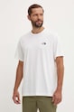 Μπλουζάκι The North Face M S/S Simple Dome Tee λευκό NF0A87NGFN41