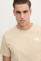 Bavlnené tričko The North Face M S/S Redbox Tee béžová NF0A87NP3X41