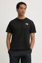 The North Face tricou din bumbac M S/S Redbox Tee print negru NF0A87NPJK31