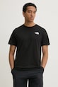 The North Face t-shirt bawełniany M S/S Redbox Tee nadruk czarny NF0A87NPJK31