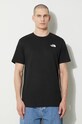 The North Face tricou din bumbac M S/S Redbox Tee negru NF0A87NPJK31