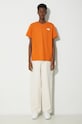 Bavlnené tričko The North Face M S/S Redbox Celebration Tee NF0A87NVPCO1 oranžová SS24