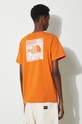 Odzież The North Face t-shirt bawełniany M S/S Redbox Celebration Tee NF0A87NVPCO1 pomarańczowy