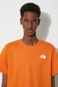 The North Face t-shirt bawełniany M S/S Redbox Celebration Tee NF0A87NVPCO1 pomarańczowy