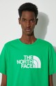 Памучна тениска The North Face M S/S Easy Tee NF0A87N5PO81 зелен