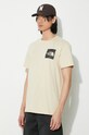 The North Face tricou din bumbac M S/S Fine Tee bej NF0A87ND3X41