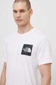The North Face t-shirt bawełniany M S/S Fine Tee biały NF0A87NDFN41