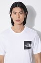 Bavlněné tričko The North Face M S/S Fine Tee NF0A87NDFN41 bílá