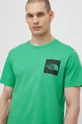 зелёный Хлопковая футболка The North Face M S/S Fine Tee