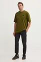 Bavlnené tričko The North Face M S/S Essential Oversize Tee zelená