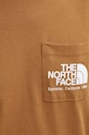 The North Face tricou din bumbac M Berkeley California Pocket S/S Tee NF0A87U21731 maro