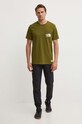 Bombažna kratka majica The North Face M Berkeley California Pocket S/S Tee NF0A87U2PIB1 zelena SS24