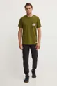 The North Face cotton t-shirt M Berkeley California Pocket S/S Tee green