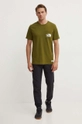 Bombažna kratka majica The North Face M Berkeley California Pocket S/S Tee zelena