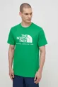 зелёный Хлопковая футболка The North Face M Berkeley California S/S Tee