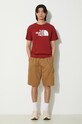 The North Face cotton t-shirt M S/S Easy Tee NF0A87N5POJ1 maroon SS24