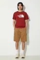 The North Face cotton t-shirt M S/S Easy Tee maroon
