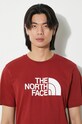 The North Face cotton t-shirt M S/S Easy Tee NF0A87N5POJ1 maroon