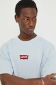 Bavlnené tričko Levi's modrá 0008C