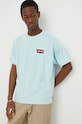 Levi's t-shirt bawełniany turkusowy 0008C
