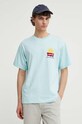 Odzież Levi's t-shirt bawełniany 0008C turkusowy
