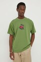 Levi's t-shirt bawełniany zielony 0008C