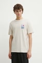 Odzież Protest t-shirt bawełniany Prtrudge 1711743 beżowy