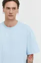 modra Bombažna kratka majica Karl Kani