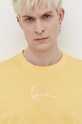 Karl Kani t-shirt bawełniany żółty 6069129
