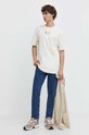 Odzież Karl Kani t-shirt bawełniany 6069085 beżowy