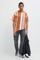 Bombažna kratka majica Karl Kani oranžna