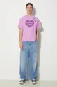 Хлопковая футболка Human Made Color фиолетовой