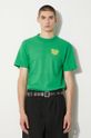 Одяг Бавовняна футболка Human Made Color HM27CS007 зелений