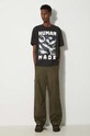 Βαμβακερό μπλουζάκι Human Made Graphic HM27TE014 μαύρο SS24