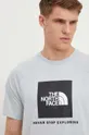 szary The North Face t-shirt bawełniany
