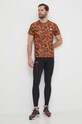 The North Face t-shirt sportowy Reaxion Amp Crew NF0A8874WKO1 brązowy SS24