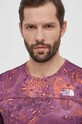 The North Face t-shirt sportowy Sunriser fioletowy NF0A84KNSI41