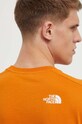 The North Face tricou din bumbac NF0A87FFPCO1 portocaliu
