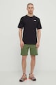The North Face tricou din bumbac NF0A87NUJK31 negru AW25