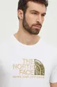 λευκό Βαμβακερό μπλουζάκι The North Face
