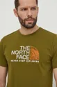 зелёный Хлопковая футболка The North Face